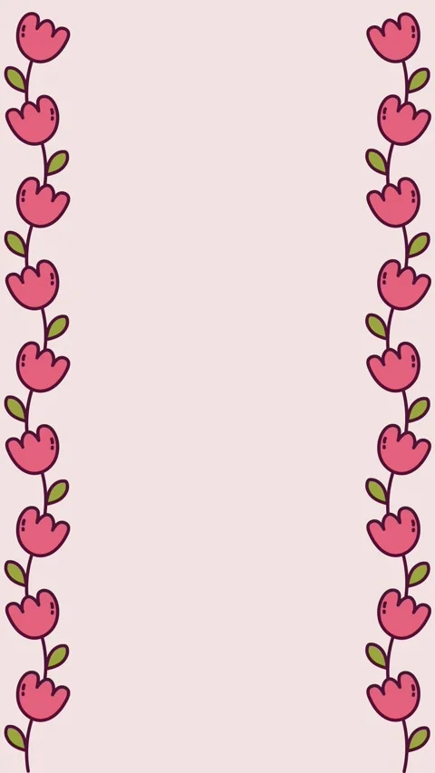 Looping animated background with cute flower elements Video stock 307378160