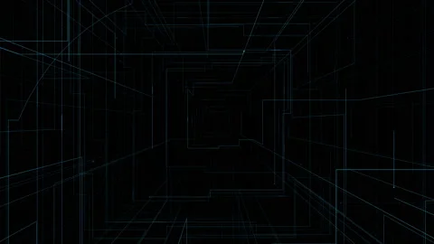 Looping animated grid tunnel. Stock Footage 107583985
