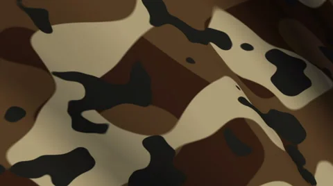 Looping Animated Shiny Desert Camo Cloth - 4K Resolution Ultra HD Stock Footage 41607937