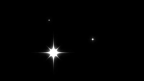 Looping Animated Sparkle Particles Glowing Stars on Black Background Vídeo Stock 308139859