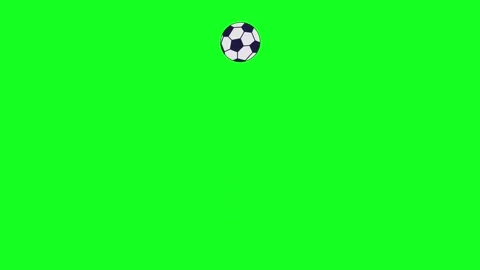 Looping animated video of a bouncing and spinning ball on green screen Stock-Footage 347627187