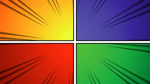Looping animation, anime comic panel scenes, pop art. Anime motion background Stock Footage 334632183