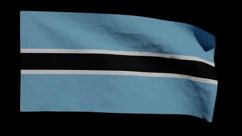 Looping Animation of the Batswana Flag Waving (w/ Matte) Stock Footage 279782368