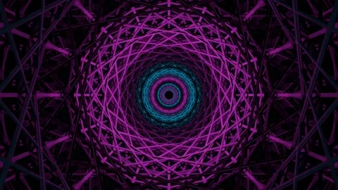 Looping animation between blue and pink color abstract wireframe structure. Stock Footage 145737712