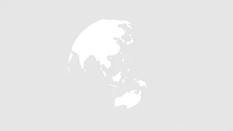 Looping animation of a black and white planet map on a transparent background Stock Footage 312987327
