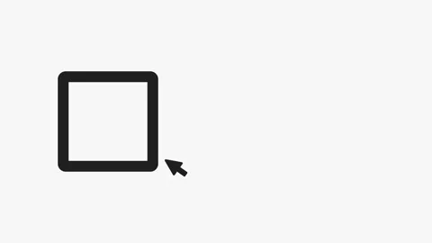 Looping animation of black cursor clicking on square, moving from left to r.. Stock Footage 278641838