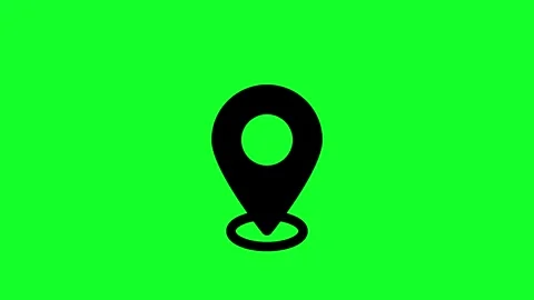 Looping animation black map pointer Stock Footage 277013898