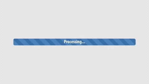 Looping animation blue loading progress bar on a transparent background Stock Footage 320813668
