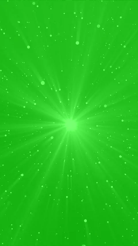 Looping animation of bright green light burst and floating dots Stock Footage 340181730