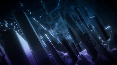 Looping Animation of a CG Sky Cave Stock Footage 73059440