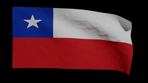 Looping Animation of the Chilean Flag Waving (w/ Matte) Stock Footage 287739187