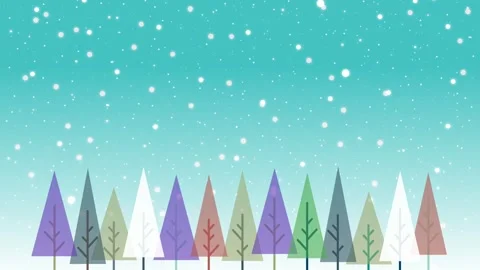 Looping animation Christmas Background with Trees. Stock Footage 292205111