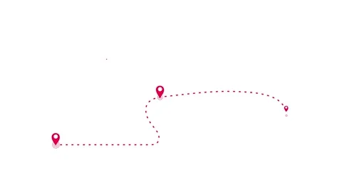 Looping animation of city map, GPS location pointer animated on White Background Stock Footage 320473659