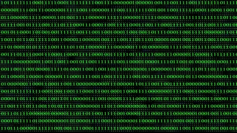 Looping animation of a close-up screen with green binary code data. vd 2229 Video stock 203097683