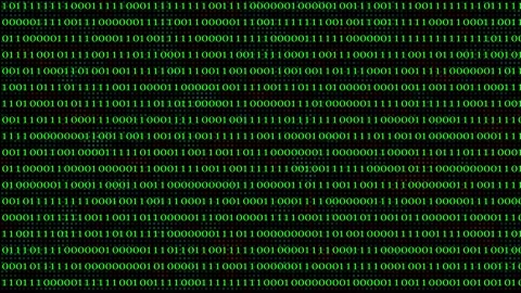 Looping animation of a close-up screen with green binary code data. vd 2234 Video stock 203097989