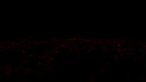 Looping animation of dark red particles moving in a subtle wave pattern over a Stock Footage 313684217