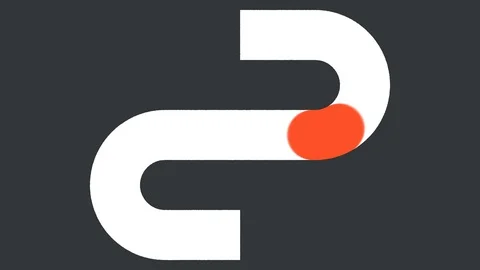 Looping animation of the endless movement of a ball along a path. Gray Video stock 125084329