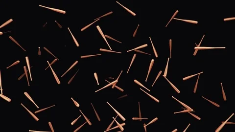 Looping Animation of Falling Baseball Bats 库存影片 77578131