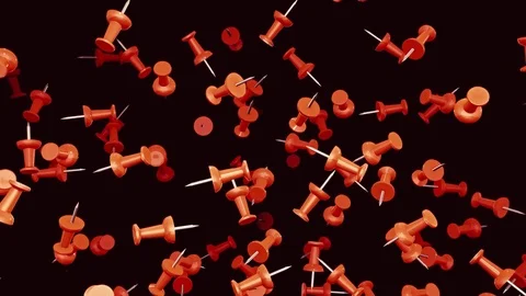 Looping Animation of Falling Pushpins 库存影片 77580345