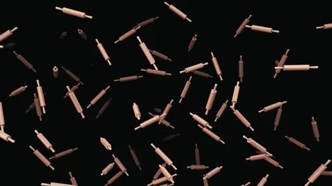 Looping Animation of Falling Rolling Pins 库存影片 77580938