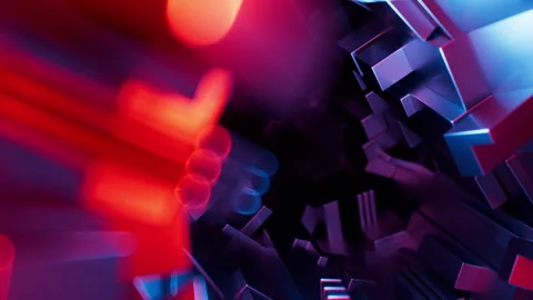 Looping animation. Flight through the rotating 3D tunnel Stock Footage 325744107
