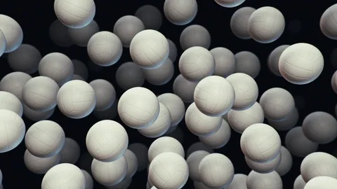 Looping Animation of Floating Netballs Stock Footage 77583037