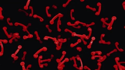 Looping Animation of Floating Retro Handsets 库存影片 77583333