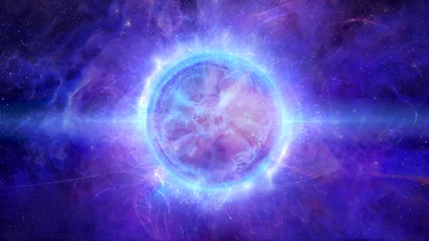 Looping animation of flying through glowing nebulae clouds and stars Stockbeeldmateriaal 255543187