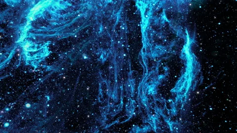 Looping animation flying into the Veil Nebula in Outer Space, 動画素材 137016194