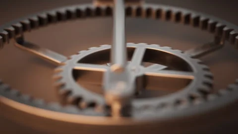 Looping animation of a gear moving along the inner teeth of second gear 스톡 동영상 271664871