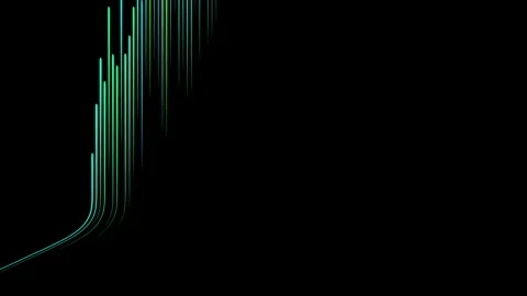 Looping animation of glowing neon colored lines moving in space. Stock Footage 274445997