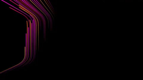 Looping animation of glowing neon colored lines moving in space. Stock Footage 274446038