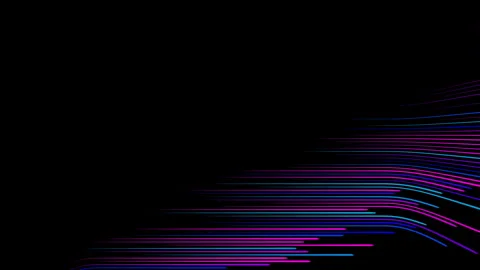 Looping animation of glowing neon colored lines moving in space. Stock Footage 274446104