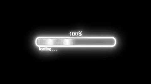Looping Animation of Glowing Neon Loading Bar Vídeo Stock 316712347