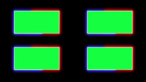 Looping animation of a glowing neon rectangle frame with electric flickerin.. Stock Footage 327758555