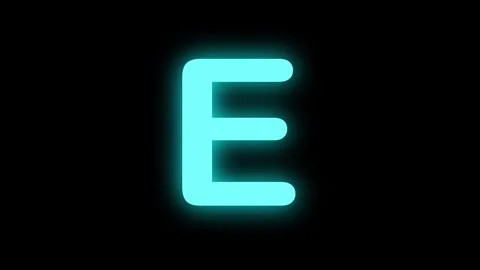 Looping animation of a glowy letter E ch... | Stock Video | Pond5