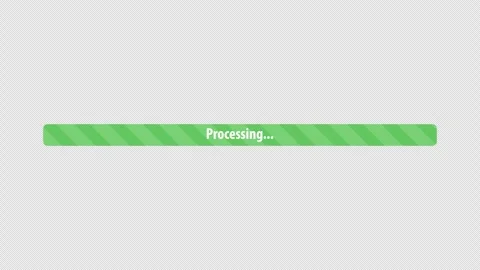 Looping animation green loading progress bar on a transparent background Vídeos de archivo 320813678
