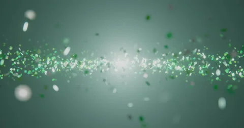 Looping animation of green particles with blur effect. Stock Footage 118706066