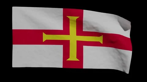 Looping Animation of the Guerns Flag Waving (w/ Matte) Stock Footage 304696249