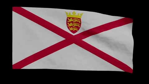 Looping Animation of the Jersey Flag Waving (w/ Matte) Stock Footage 306577759