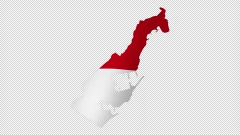 Looping animation of the Monaco flag as a map with a transparent background.. Stock Footage 325058559