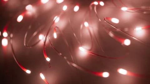 Looping animation of neon glowing lines moving in space Stock Footage 273997699