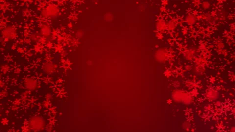 Looping Animation of Red Christmas Background with Snowflakes: Perfect for Stock Footage 327732429
