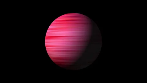 Looping animation of the red planet isolated in alpha channel Видео 130891058