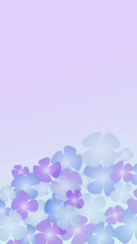 Looping Animation of Rotating and Growing Purple Hydrangea Flowers Видео 335189577
