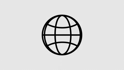 Looping Animation of a Rotating Globe on Transparent Background Stock Footage 346225532