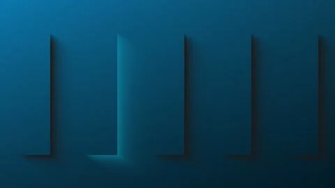 A looping animation sequence of rectangular panels emerges from a teal gradient Stockbeeldmateriaal 332381589