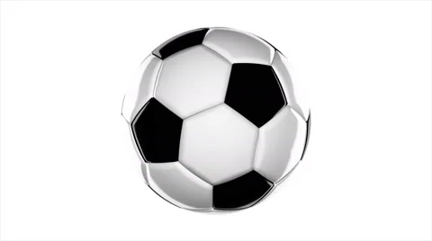 Looping animation a soccer ball with alpha matte Stock Footage 45826846