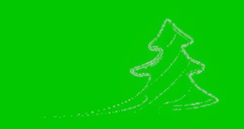 Looping animation of sparkling christmas tree on green background. Stock Footage 116902673