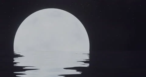 Looping animation of the starry sky and the big full moon. Stock Footage 115793184